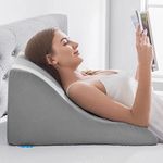 NOFFA Reading Pillow, Memory Foam Ergonomic Wedge Pillow, Adult Bed Rest Pillows, Back Support for Sitting Up in Bed, Backrest Lounge Cushion, Leg Elevation Pillow, Incline Cushion for Sleeping Widen