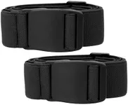 XZQTIVE Men Women No Show Elastic Stretch Belt Invisible Web Belt Quick Release Flat Plastic Buckle