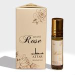 Dukhni White Rose Attar Oil|Arabic Perfume Oils For Men And Women|100% Pure Ittar Roll On Perfume,Oud Oil,Woody Oudh Perfume|Eid,Ramadan,Umrah Gifts,Non Alcoholic&Vegan Islamic Fragrances