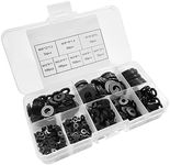 HAIKING Black Plastic Washers, 500 Pcs Nylon Flat Washer Assortment Kit for Screw Bolt Sealing (M2-M10)