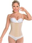 Fajas MYD C-4053 Fajas Colombianas Reductoras y Moldeadoras Open Bust Compression Vest Shaper for Women Beige XS