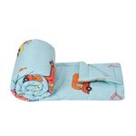 FRESH FROM LOOM Single Bed Cartoon Printed Blankets for Kids | Dohar for Kid Boys & Girls | Glace Cotton Soft Children Comforters | Summer & Winter Blankets (60x90 Inches | Bus Aqua)