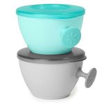 Skip Hop Baby Bowls, Easy-Grab, 2 Pack, Grey/Soft Teal