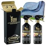 King of Sheen Advanced Ultra Nano 2 bottle Pack. 2 x 500ml Advanced Ultra Nano plus 2 Professional Microfiber Cloths