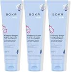 Boka Fluoride Free Toothpaste Nano Hydroxyapatite Toothpaste - Blueberry Dragon Fruit Flavor, 4 oz 3Pk US Manufactured