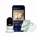 Owlet Dream Duo 2 Smart Baby Monitor - 1080p HD Video Baby Monitor with Dream Sock - Baby Foot Monitor and Sensor Tracks Heartbeat and Oxygen Levels in Infants and Newborns, Mint USA