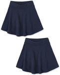 The Children's Place Girls' 2 Pack Active French Terry Skort, Tidal 2 Pack, Large