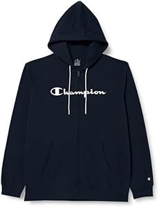 Champion Legacy American Classics Heavy Powerblend Terry Logo Full Zip Sweatshirt à Capuche, Bleu Marine, M Homme