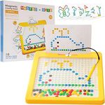 Magnetic Drawing Doodle Board for Kids - Large Magnetic Board Drawing Pad for Kids and Toddlers, Magnetic Dot Art, Montessori Educational Preschool Toy, Travel Toy for 3 4 5 6 7 Year Old Boys Girls (Large 12.4 Inch)