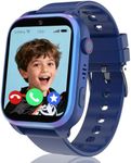 GPS Smart Watch for Kids, 4G Kids Smart Watch Phone with SOS Call/WiFi Location/Vedio Voice Chat, Class Mode, Auto Answer, Alarms, Passcode Lock, IP68 Kid Tracker Gift for Boy Girl Teens (Blue)
