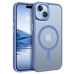 BENTOBEN Magnetic for iPhone 15 Plus Case, [Compatible with MagSafe] Slim Translucent Matte Soft TPU Bumper Shockproof Protective Women Phone Case for iPhone 15 Plus, Blue