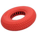 VGEBY Electric Scooter Solid Tires, 200x50mm ExplosionProof Solid Tyre Rubber Tire Hollow Out Damping for Electric Scooter (Red) Ride