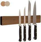 Knife Magnetic Strip 16" Dark Wood – Magnetic Knife Holder for Wall – Magnetic Knife Block Use as Kitchen Utensil Holder, Knife Bar, Knife Rack, Kitchen Organizer and Tool Holder