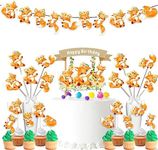 Fox Birthday Party Decoration Set , Forest Animals Bundle Theme Party Supplies.