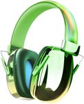 JYPS Kids Ear Defenders Children,Noise Cancelling Headphones Autism, 25dB SNR Ear Defenders Adults,Ear Protector Hearing Protection Earmuffs for Boys, Girls,Toddler Age 3-16,Concerts,Fireworks (green)