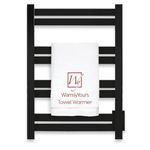 WarmlyYours Heated Towel Warmer Rack, 8-Bar, Hardwired, Integrated On/Off Switch with Light, 304-Stainless Steel (Maple)