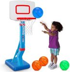 Basketball Hoop Indoor for Toddler Toys 1-3 3-5 Adjustable Portable Basketball Net Set Pool Outdoor Backyard Toy Mini Hoop Basket Ball Game for Kids Age 1 2 3 4 5 6 Year Old Boys Girls Birthday Gift