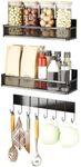 Veciado 3pcs Magnetic Spice Rack for Refrigerator, Magnetic Refrigerator Organizer, Strong Magnetic Fridge Shelf, Storage Rack