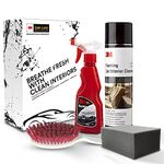 3M Advanced Car Interior Cleaning Kit with Foaming Cleaner, Dashboard Dresser with Easy to Use Brush & Sponge, Removes Tough Stains & Dirt Inside Your Car, Car Cleaning Accessories with Fabric Cleaner