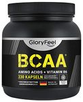 BCAA 330 Capsules - Essential Amino Acids Leucine, Valine and Isoleucine Plus Vitamin B6 - Laboratory Tested and Made in Germany Without additives