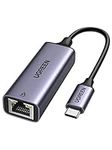 UGREEN USB C to Ethernet Adapter Gigabit RJ45 to Thunderbolt 3 Type C Network 1000Mbps LAN Converter Compatible with MacBook Pro Air iPad Pro iPhone 15 Pro, Galaxy S22 S21 Surface Book (Space Gray)