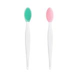 BETURY Lip Brush Tool,Double-Sided Silicone Exfoliating Lip Brush for Smoother and Fuller Lip Appearance (2 pcs)