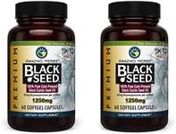 Amazing Herbs Premium Black Seed Oil 1250Mg - 60 Softgels - Cold-Pressed Black Cumin Seed Oil - Immune System (2 Pack)