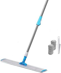 Floor mop commercial wet mop 24 inch large microfiber mop for dust cleaning comes 2 reusable thick refill MopPads with The UNCLE JACK'S flat mop