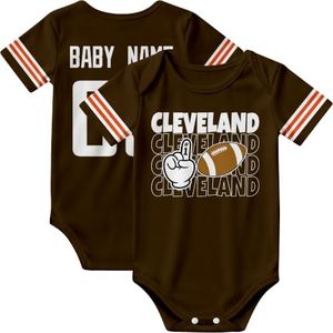 KREDE Cleveland Baby Clothes Custom Name Bodysuit for Baby Boy Gifts