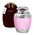 Trupoint Memorials Medium Urns for Human Ashes - Cremation Urn for Moms who Lost Their Child, Handcrafted Baby Urns for Ashes, Small Urns for Human Ashes - Light Pink, Medium