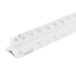 Pacific Arc Architect Economy Scale Ruler, Divided by : 1/16th inch, 3/32 inch, 1/8 inch, 3/16 inch, 1/4 inch, 3/8 inch, 1/2 inch, 3/4 inch, 1 inch, 1-1/2 inch, 3 inch Scale Degrees. 12 inch