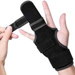 TISMOD Trigger Finger Splint: Support the Middle, Index, little or Ring Finger, Hand Splint Brace-Treating Hand Fractures, Arthritis, Mallet Finger or Metacarpal Fractures (Right Hand)