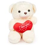 THE TWIDDLERS - Large Valentines Teddy Bear with 'I Love You', 50cm / 20" - Cute Plush Toy Gift for Her and Him, Birthday Gift for Girlfriend Boyfriend