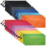 LABUK 29pcs Zipper Pencil Pouches, Small Zipper Pencil Bags, Waterproof Pencil Cases, for Office Travel Cosmetics 12 Colors