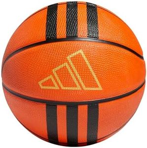adidas 3-Stripes Rubber X3 Ball (Vulcanised), Unisex, Basketball Natural/Black/Gold Met, 5