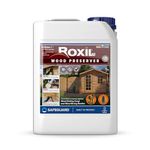 Roxil Wood Preserver (5 Litre) Clear, Odourless Formulation Providing Protection Against Wood Destroying Fungi and Beetles Such as Dry Rot, Wet Rot, Fungal Attack and Woodworm