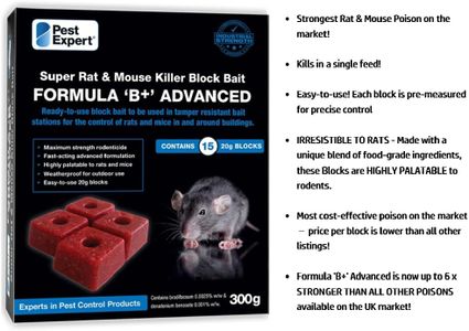 Pest Expert Rat Poison 1.2kg – Professional Rodent Killer Bait