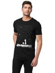 Redwolf Starry Sky Half Sleeves Cotton T-Shirt (Black; Medium)