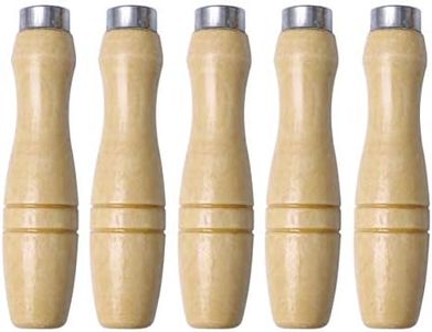 Wooden File Handle File Handle 5pcs- with Metal Collars- 4inch Wood Handle for Woodworking Carpenter Tool File Cutting Tool Craft （ 4.1x1.2x0.9in ） Wood File Handle