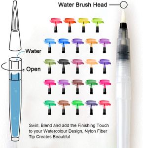 Amteker Watercolour Brush Pens Set – 20 Vibrant Colors for Artists