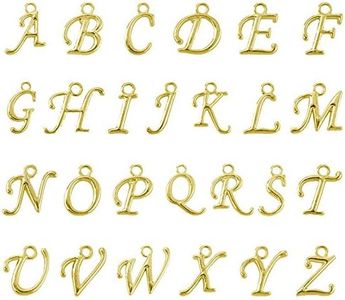 BEADNOVA Letter Charms for Jewelry Making Alphabet Charms Initial Charms Assorted for Bracelets (Gold, 100pcs)