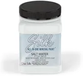 Dixie Belle Silk All-in-One Mineral Paint | Salt Water (32 Fl Oz) | Off-White All-in-One Water Based Primer + Topcoat | Durable Furniture Paint | Low Reflective Finish