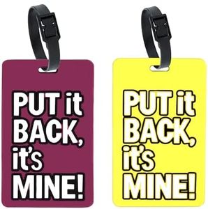 Storite Luggage Tags/Bag/Travel ID Label Tags for Suitcase & School Bags Identifier Name Address Label with Silicon Strap | Multicolor (2 Pack)