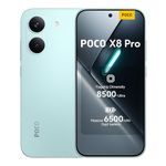 POCO X8 Pro, Smartphone 12+512 GB, Flagship Dimensity 8500-Ultra, 6500mAh (typ) battery, ultra-bright AMOLED display, 50MP Sony IMX882 with OIS, Green, 1 year extra warranty, Charger Not Included