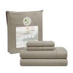 1000 Thread Count Queen Size Bed Sheet Set - Silver, Sateen Weave Luxury Deep Pocket Sheets, Premium Hotel Quality Bedding, Egyptian Cotton Blend (Queen, Silver)