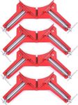 LTDOOIT Corner Clamp, Set of 4-90 Degree Right Angle Clamp for Woodworking, Adjustable Welding Jig Picture Photo Frame DIY Hand Tool - Aluminium