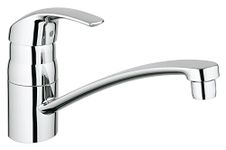 Grohe 33281001 Eurosmart Cosmopolitan Easy-to-Clean Kitchen Faucet with Low Spout (Chrome Finish, Silver)