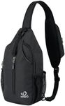 WATERFLY RFID Crossbody Sling Backpack Sling Bag Travel Hiking Chest Bag Daypack