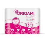 Origami So Soft 3 Ply 6 in 1 Toilet Tissue Paper| Ultra Absorbent with No Clog & Easy Flush Feature | Gentle on Skin (160 Pulls, Total 960 Sheets)
