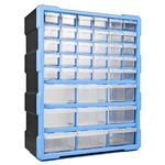 TekBox DIY Tool Bits Storage Organiser Unit - Workshop Parts Craft Box Cabinet (39 Drawer)